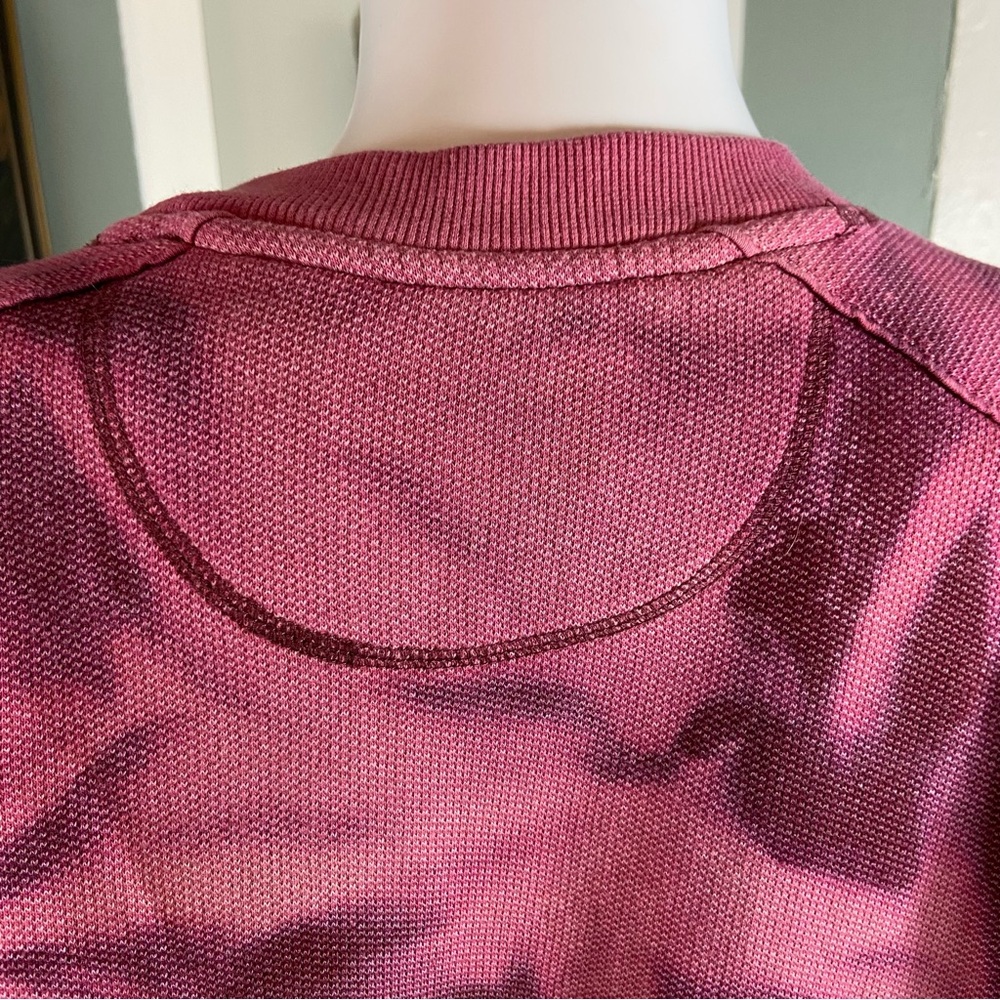 Greg Norman Collection Cropped Pink Tie-Dye Sweatshirt XLarge XL Unisex - Picture 9 of 10
